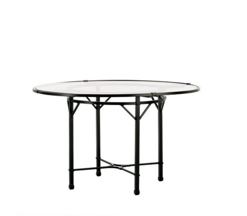 Brown Jordan Venetian 48 Inch Round Dining Table With Glass Top Venetian 48 Inch Round Dining Table With Glass Top