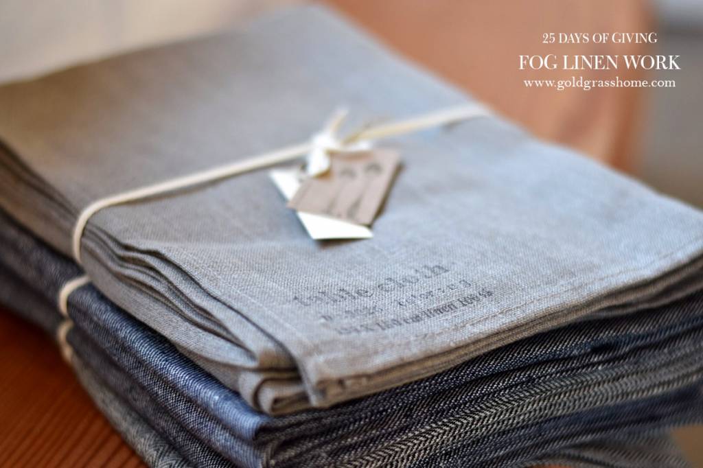 25 Days of Giving – Day 14: Fog Linen Work