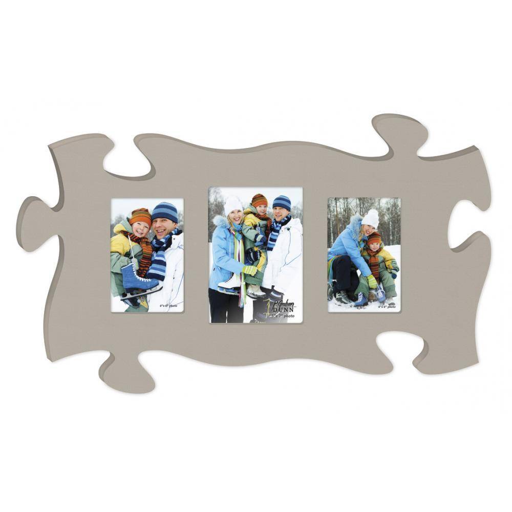 P Graham Dunn Light Grey Picture Frame Puzzle Piece Home Light Grey Picture Frame Puzzle Piece