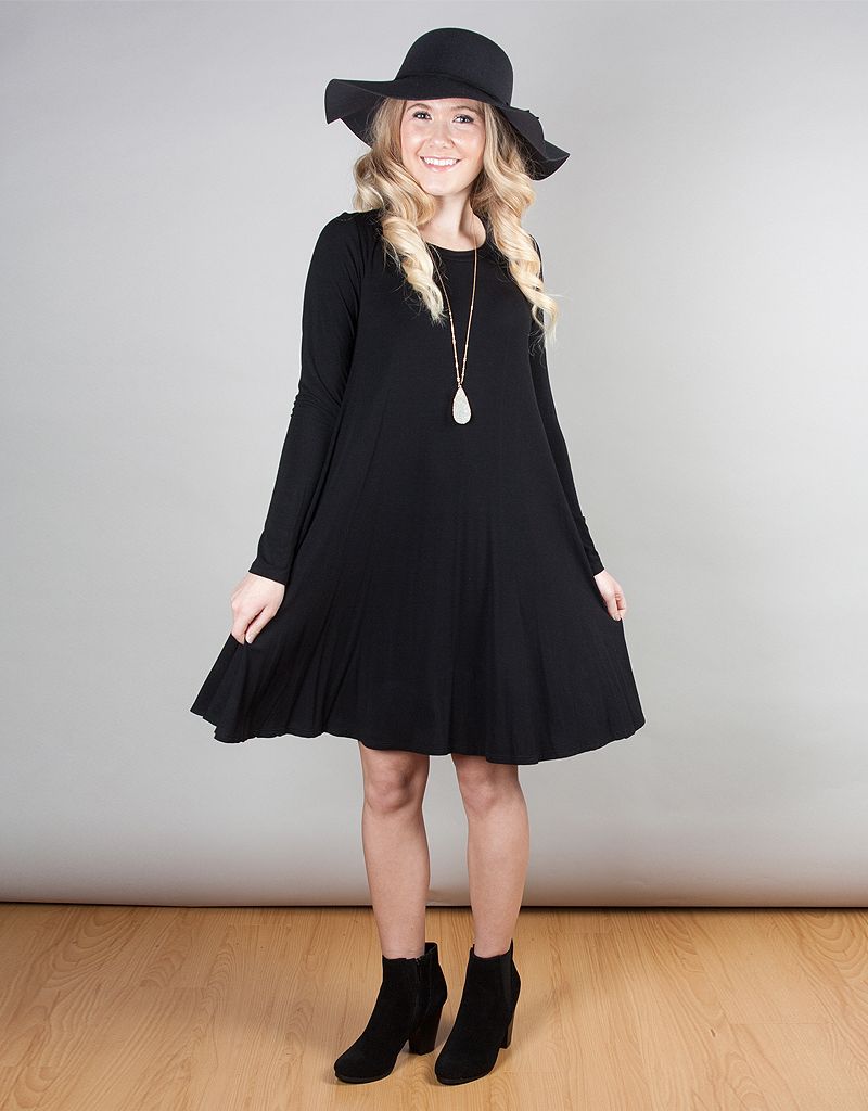 Long Sleeve Shift Dress