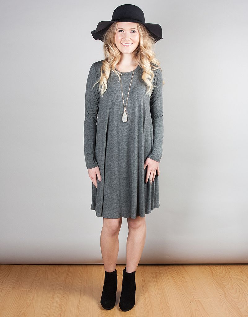 Long Sleeve Shift Dress
