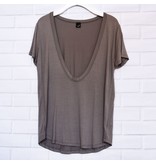 Deep Round Scoop Neck Tee