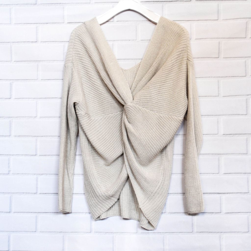 Back Twist Sweater