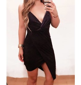 Day & Night Sienna Suede Wrap Dress