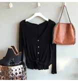 Waffle Button-Up Top