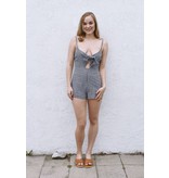 The Gingham Front-Tie Romper