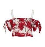 Palm Print Crop Top