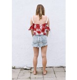 Palm Print Crop Top