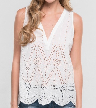 Eyelet Cami Top
