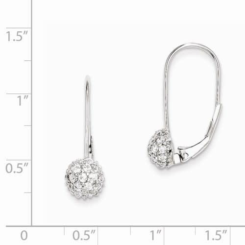 Sterling Silver Cz Leverback Earrings Heather S Jewelry Sterling Silver Cz Leverback Earrings
