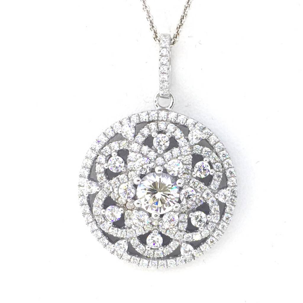 Sterling Silver Swarovski Crystal Royal Circle Necklace Heather S Sterling Silver Swarovski Crystal Royal Circle Necklace