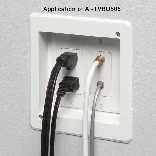 Arlington Double Gang Recessed TV Box, TVBU505 Audio Visual Solutions