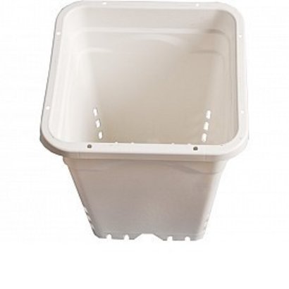 Hydrofarm White Square Pot Single