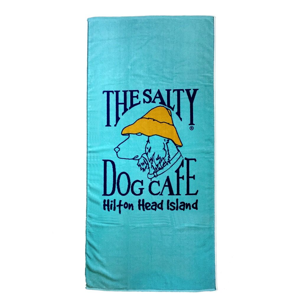 Salty Dog Beach Towel Woven in Ocean Blue The Salty Dog Inc