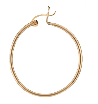Mark Steel Hollow Hoop Earring 40mm Gold Filled Esmeralda Mark Steel Hollow Hoop Earring 40mm Gold Filled