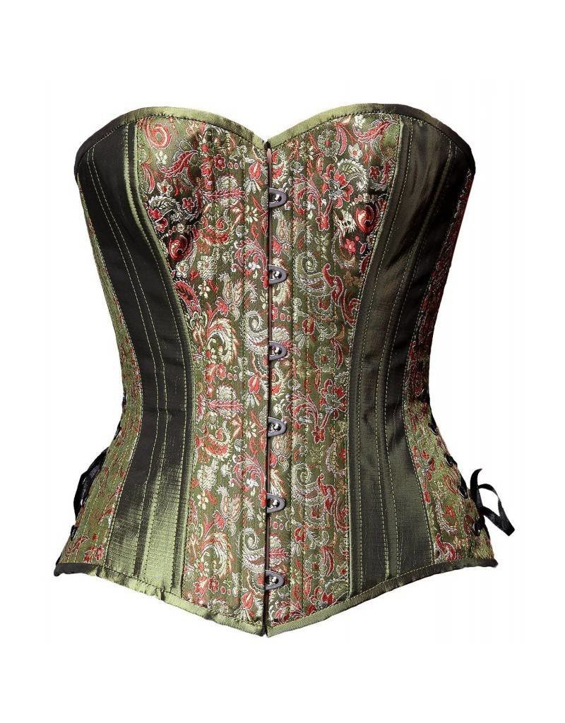 Steampunk Green Brocade Corset Passional Boutique