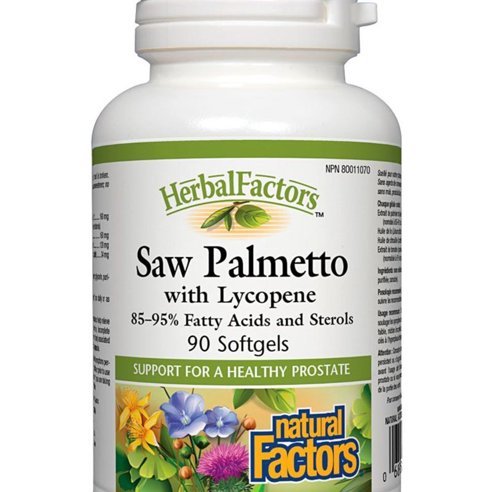 Natural Factors Saw Palmetto with Lycopene Standardized Oil Extract 90