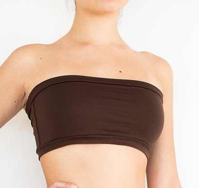 Pualani Yoga Tube Top Chocolate Solid Pualani Yoga Tube Top Chocolate Solid