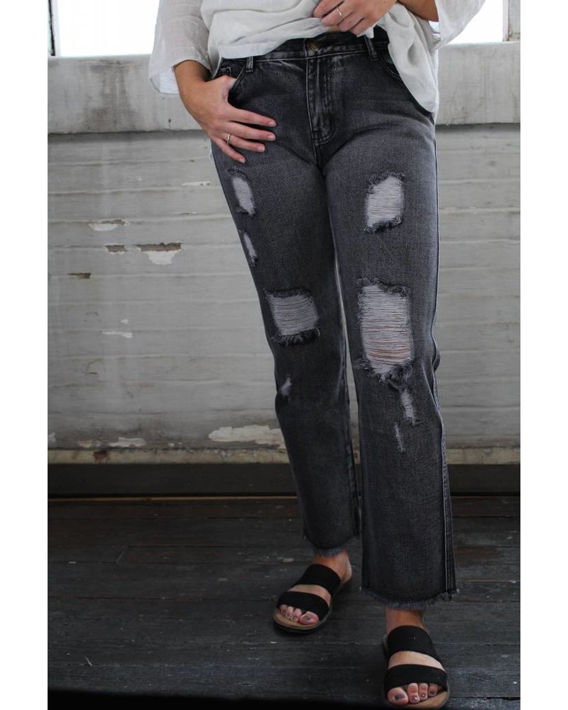 cash black distressed jeans jfp101 poppie s boutique