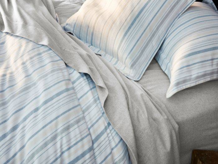 Cloud Brushed Flannel Duvet Cover Heathered Stripe Full Queen Cloud Brushed Flannel Duvet Cover Heathered Stripe Full Queen