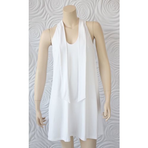 Susana Monaco Susana Monaco Tunic Shirt Dress with Tie Neck Detail Susana Monaco Susana Monaco Tunic Shirt Dress with Tie Neck Detail
