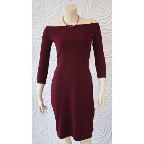 Susana Monaco Susana Monaco Off the Shoulder Plum Dress Susana Monaco Susana Monaco Off the Shoulder Plum Dress