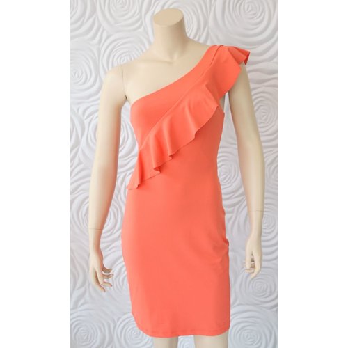Susana Monaco Susana Monaco One Shoulder Dress with Ruffle Susana Monaco Susana Monaco One Shoulder Dress with Ruffle