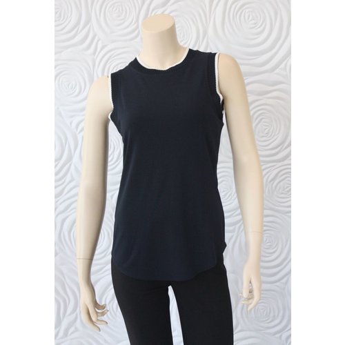 Iris Iris Sleeveless Athletic Rib Top in Navy Iris Iris Sleeveless Athletic Rib Top in Navy
