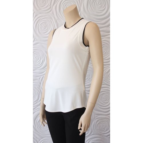 Iris Iris Sleeveless Athletic Rib Top in Ivory Iris Iris Sleeveless Athletic Rib Top in Ivory