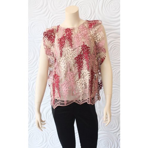 Once Was Once Was Amytis Lace Swing Top with Cami in Pink Once Was Once Was Amytis Lace Swing Top with Cami in Pink