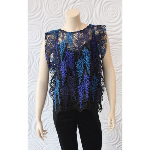Once Was Once Was Amytis Lace Swing Top with Cami in Blue Once Was Once Was Amytis Lace Swing Top with Cami in Blue