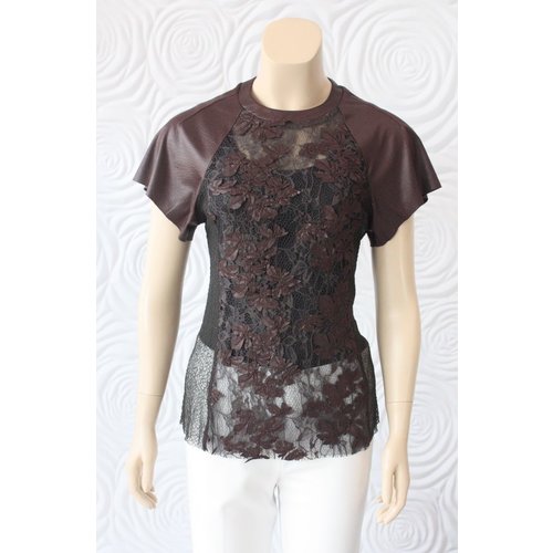 Byron Lars Byron Lars Leather Look Blouse Byron Lars Byron Lars Leather Look Blouse