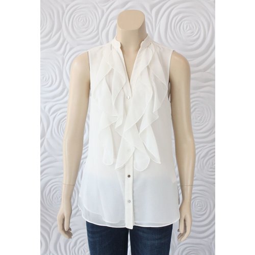 Iris Iris Top With Draped Front in Ivory Iris Iris Top With Draped Front in Ivory