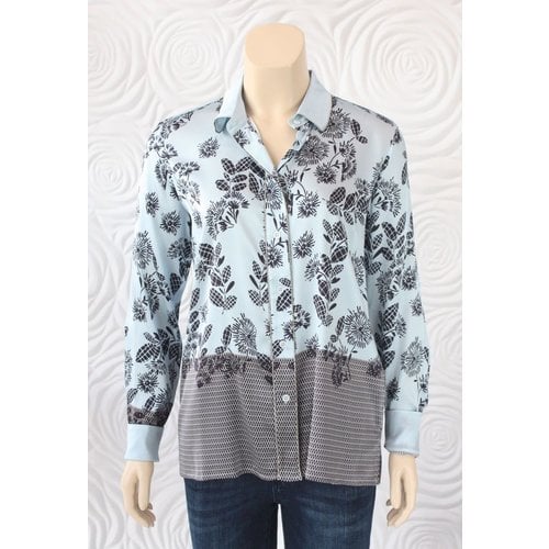 Max Volmary Max Volmary SIlk Button Down Blouse With Sparkle Trim Max Volmary Max Volmary SIlk Button Down Blouse With Sparkle Trim