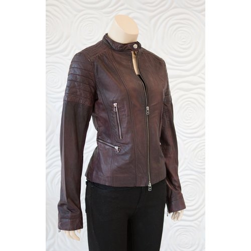 Rino & Pelle Rino & Pelle Brown Leather Moto Jacket Rino & Pelle Rino & Pelle Brown Leather Moto Jacket
