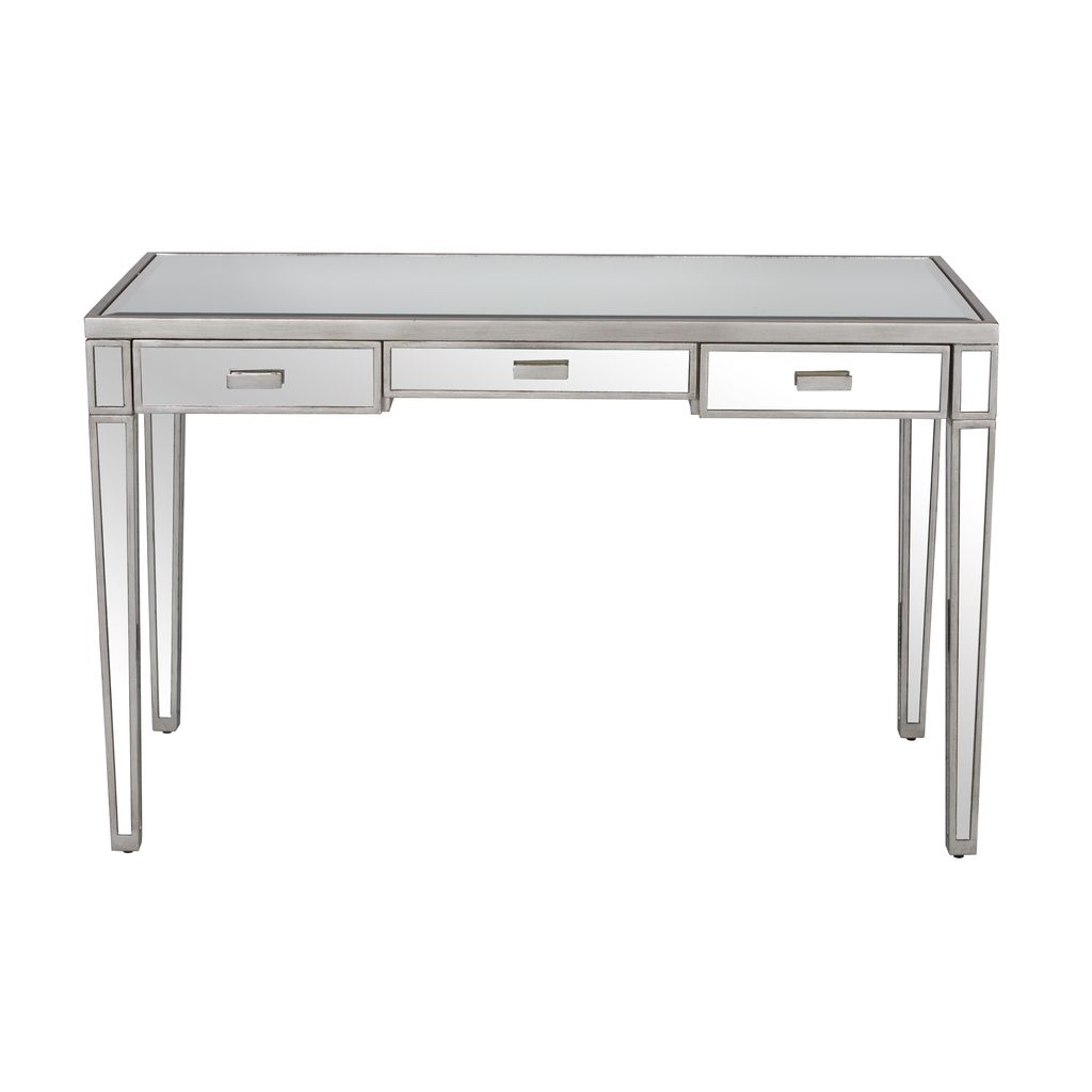 Worlds Away Vivien Silver Mirrored Desk Wostbrock Home Worlds Away Vivien Silver Mirrored Desk