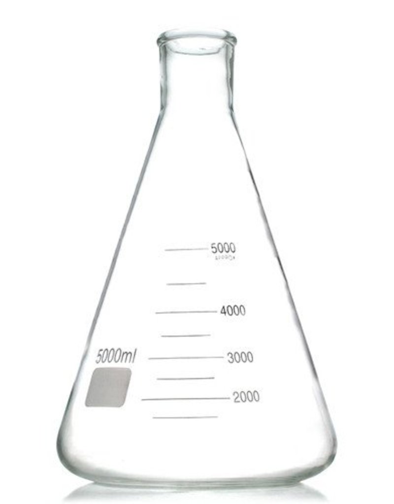 Erlenmeyer Flask 5000ml (Uses 13 Stopper) Philly Homebrew Outlet