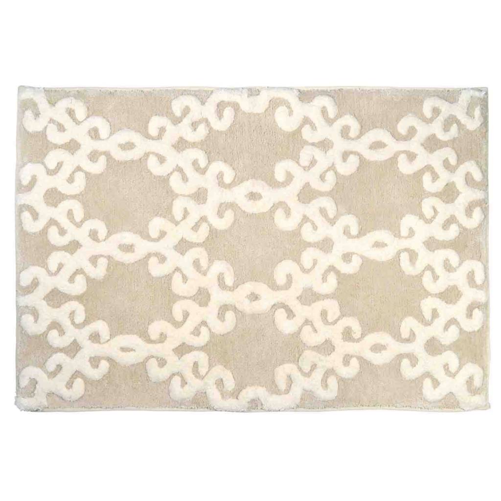 Totem Jacquard Bath Rug Linen 24x36 Linen Alley