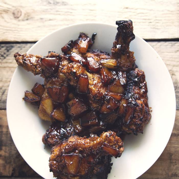Poulet japonais à l'ananas et fruits de la passion