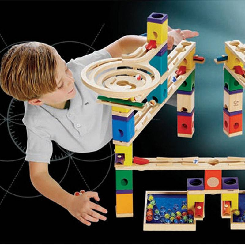 Hape Quadrilla Mixer Wooden Marble Run Add On E6015