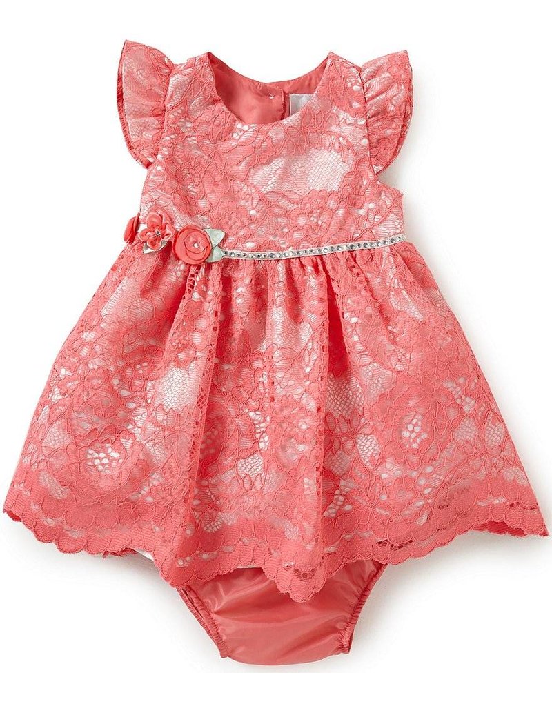 Coral Lace Dress