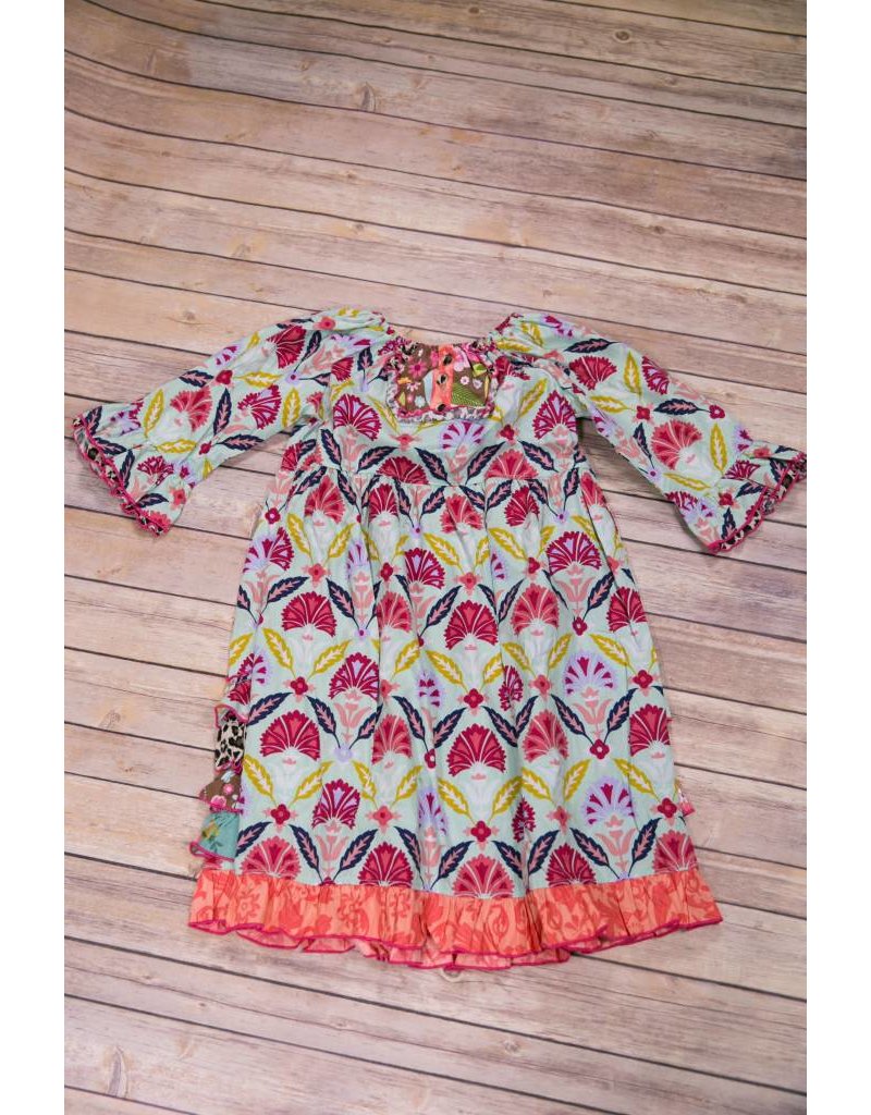 Sage Lilly Wild Child Leopard Peasant Dress Peek A Bootique