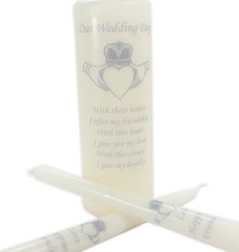 Candles Lighting Belleek Galway Weave Candle Sticks Irish Wedding Accessories Claddagh Unity Candle Set Silver