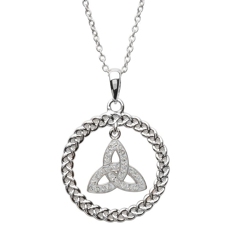 Pendants Necklaces Shanore Sterling Trinity Circle Pendant With Pendants Necklaces Shanore Sterling Trinity Circle Pendant With Swarovski Crystals