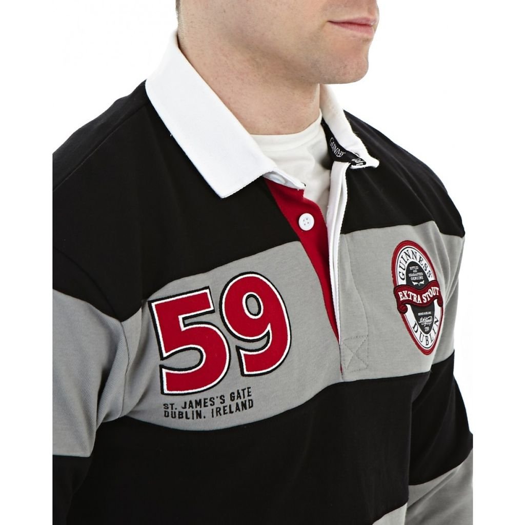 black and grey rugby shirt