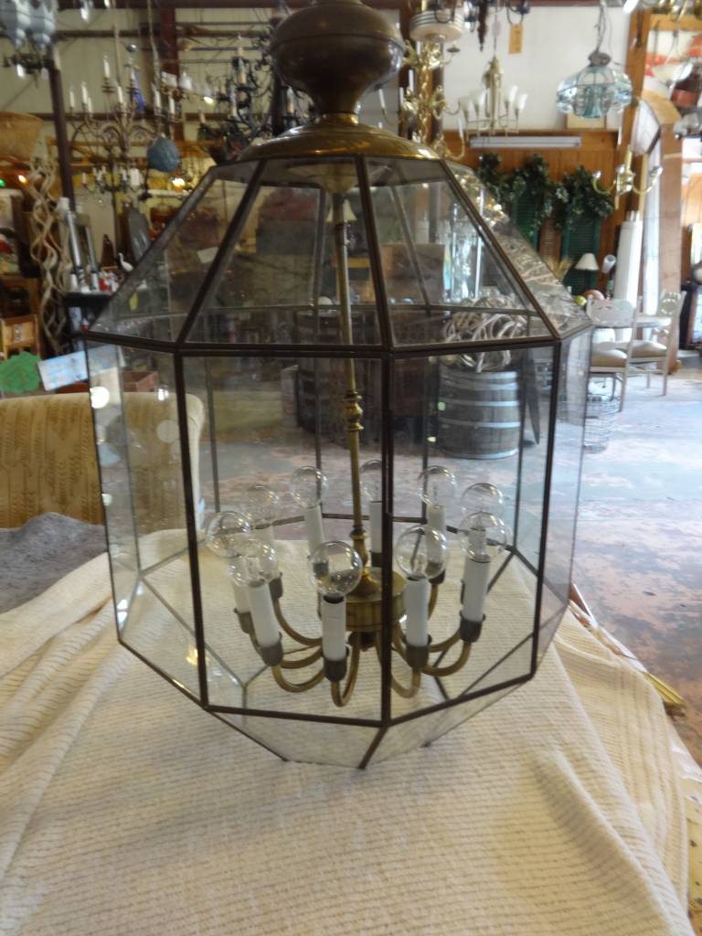 30 Glass Panel 10 Light Chandelier Sarasota Architectural Salvage 30 Glass Panel 10 Light Chandelier