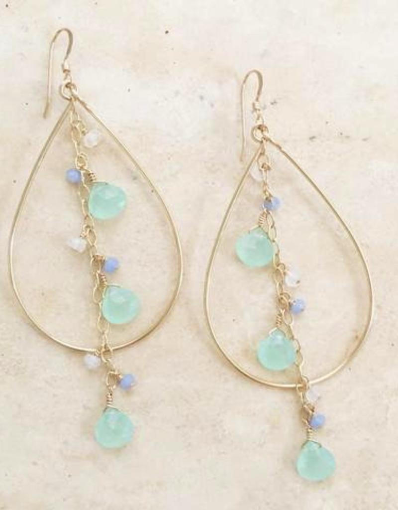 Earrings Noelani Hawaii Koa Large Olivine Beach Earrings Noelani Hawaii Koa Large