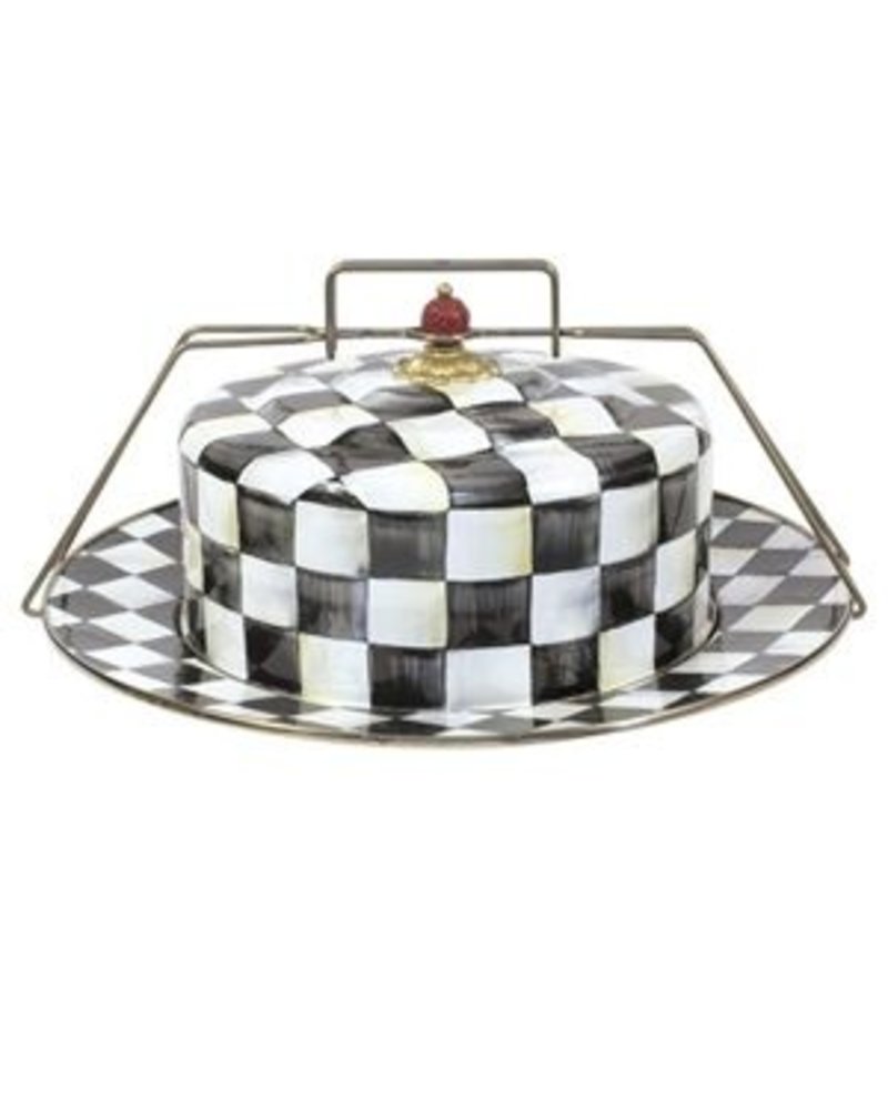 Mackenzie-Childs Courtly Check Enamel Cake Carrier - LG Gallery Mackenzie-Childs Courtly Check Enamel Cake Carrier - LG Gallery