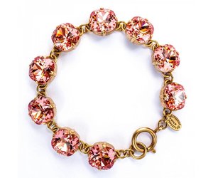 Goldtone Crystal Bracelet Peach Lorraine K Boutique