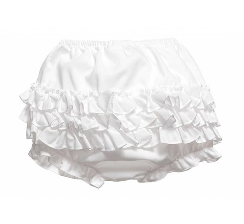 Sarah Louise White Ruffle Panty Diaper Cover